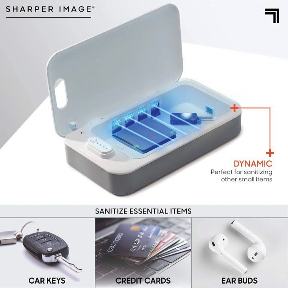 Sharper Image UV Zone Phone Sanitizer of essential items New in box